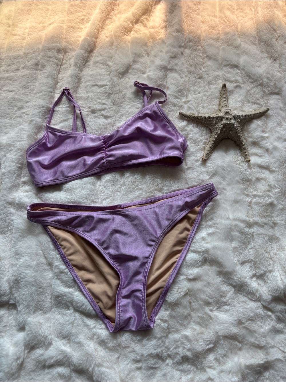 Cotton On Body Lilac Two-Piece Bikini Set - Women Swim Sz:small